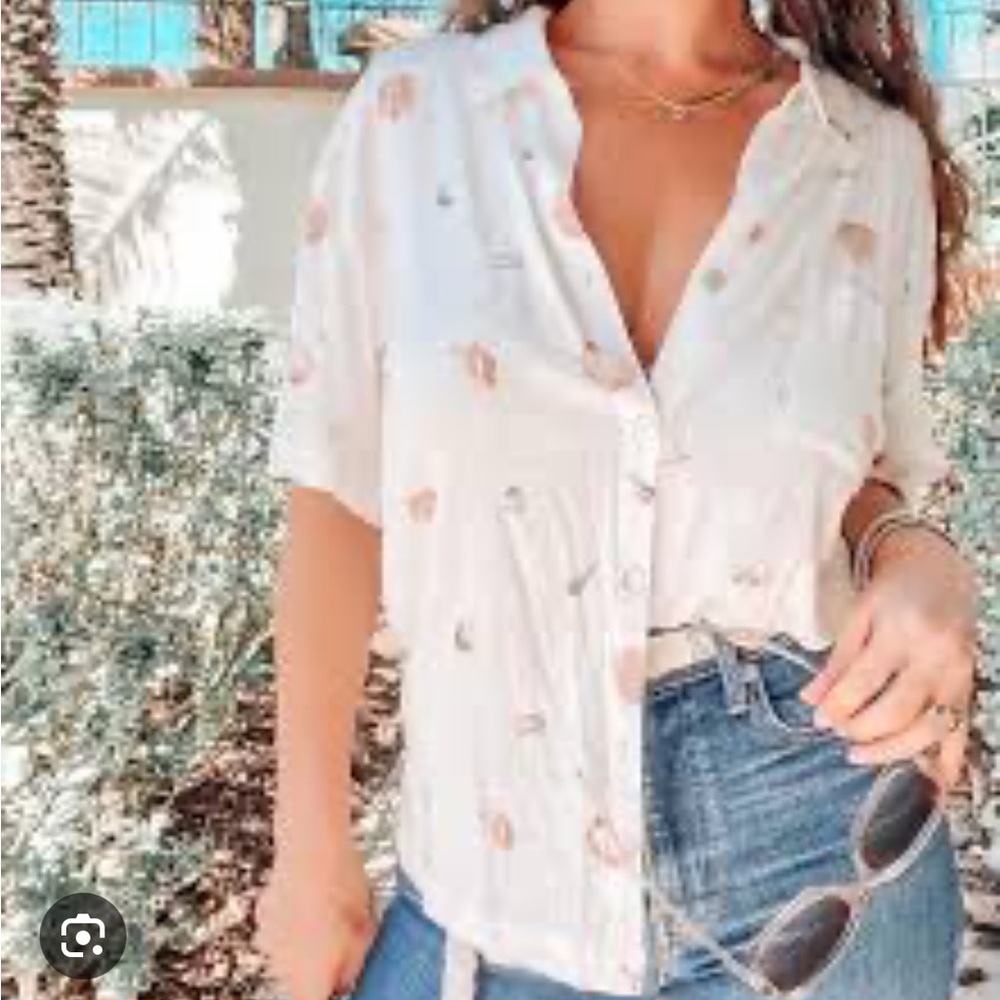 Stylish Cream Button-Down Shirt